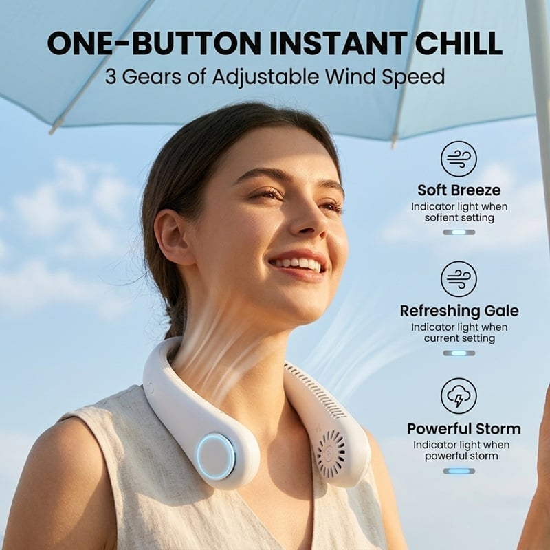 360° Portable Bladeless Neck Fan