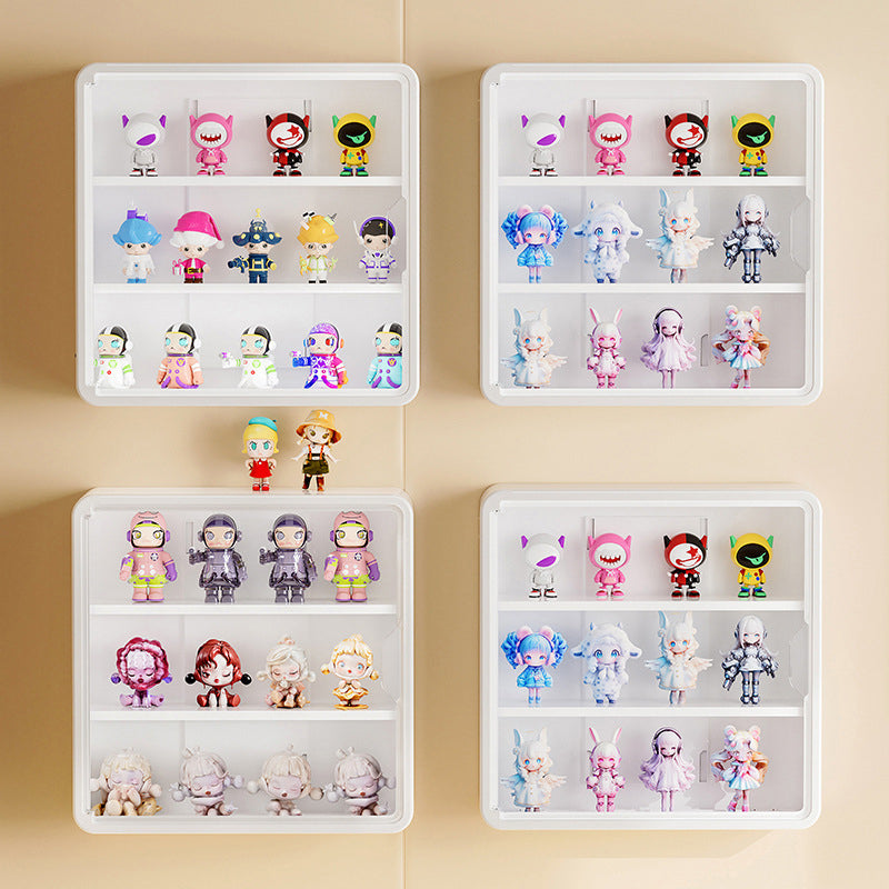 Wall-mounted blind box storage and display rack