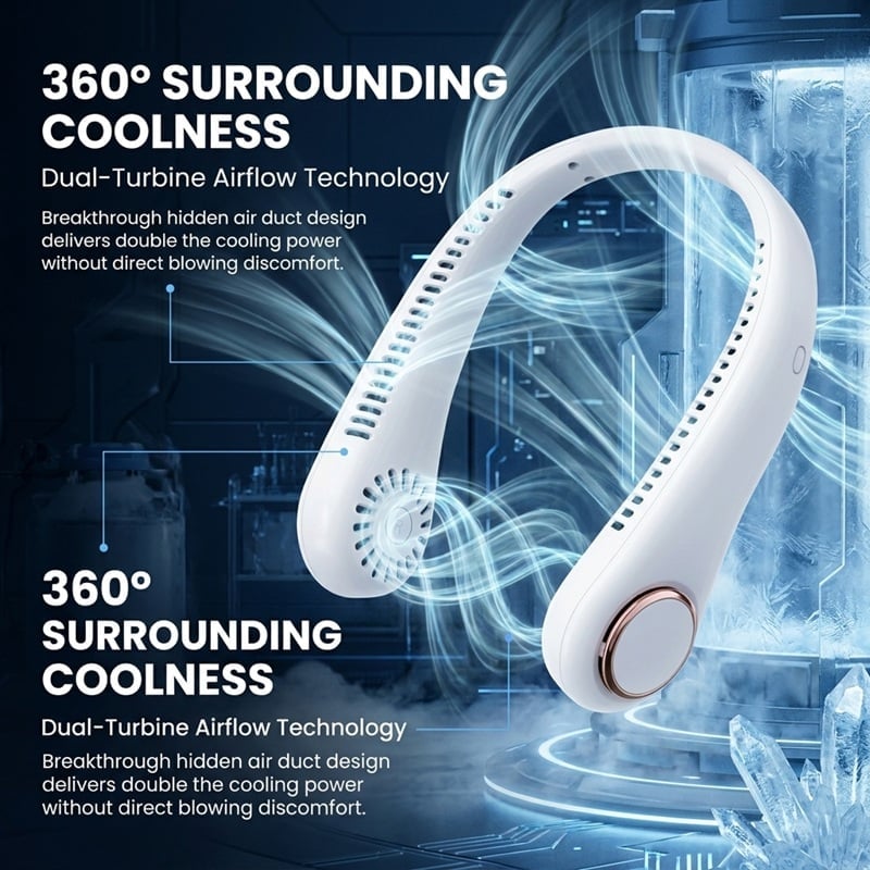 360° Portable Bladeless Neck Fan
