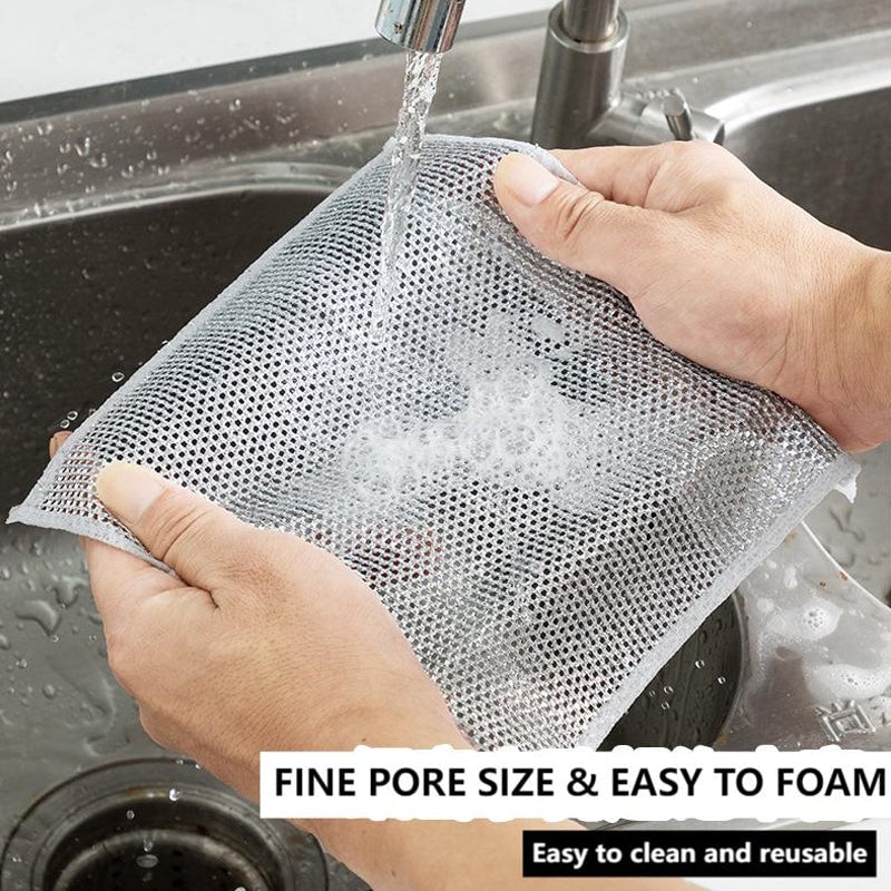Wire Dishwashing Rags for Wet and Dry