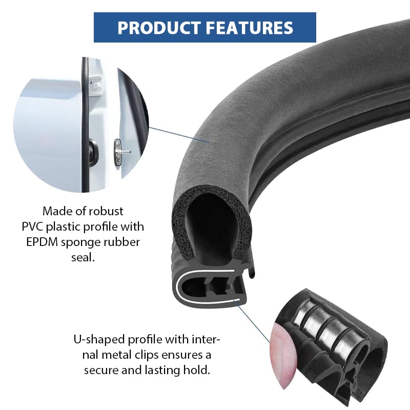 🚗 Automotive Weather Stripping Rubber Seal